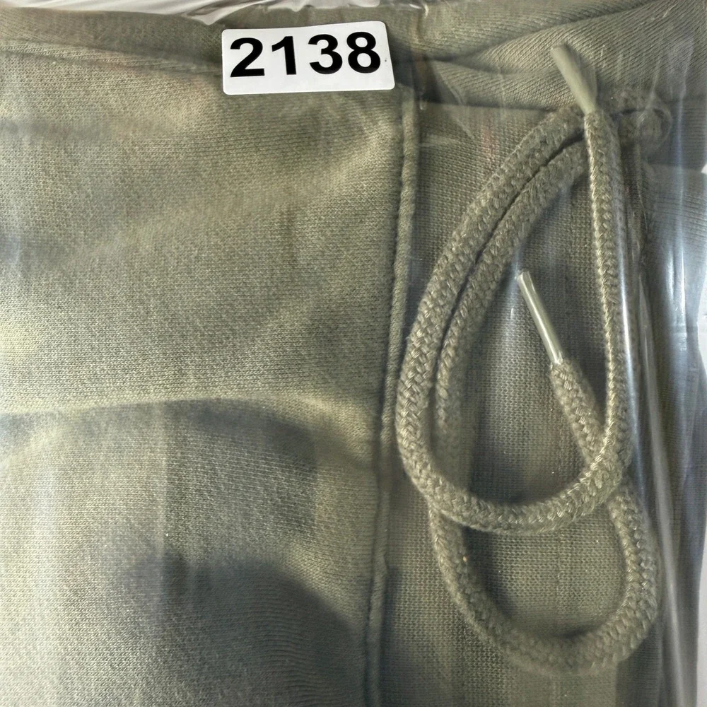 Adidas Originals Mens XL Olive Green 3-Stripe Fleece Sweat Shorts Trefoil Logo